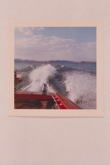 Wake of jet fire boat.  Off Boulder City