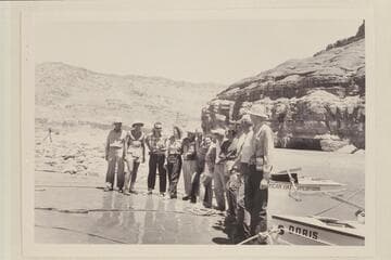 Wright-Rigg party before the start at Paria Riffle