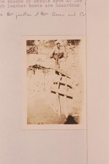 Climbing a cliff to bed; Stillwater Canyon