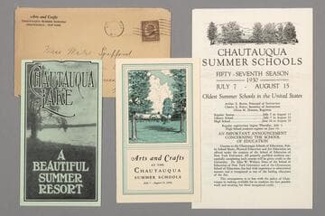 Three promotional flyers for Chautauqua Summer Schools, 1930