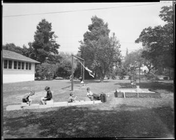 Playground, Polytechnic Elementary School, 1030 East California, Pasadena. April 29, 1938