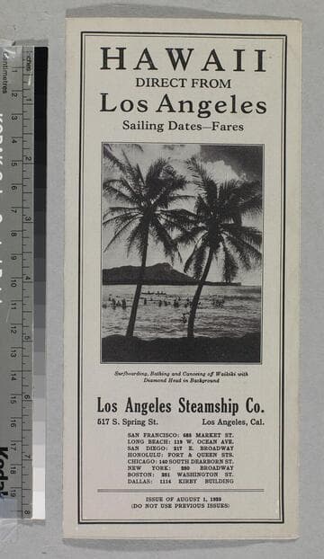 Hawaii direct from Los Angeles sailing dates - fares