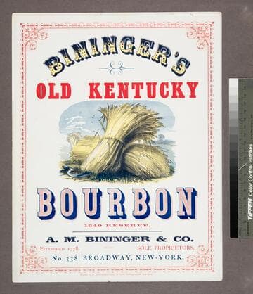 Bininger's old Kentucky bourbon 1849 reserve